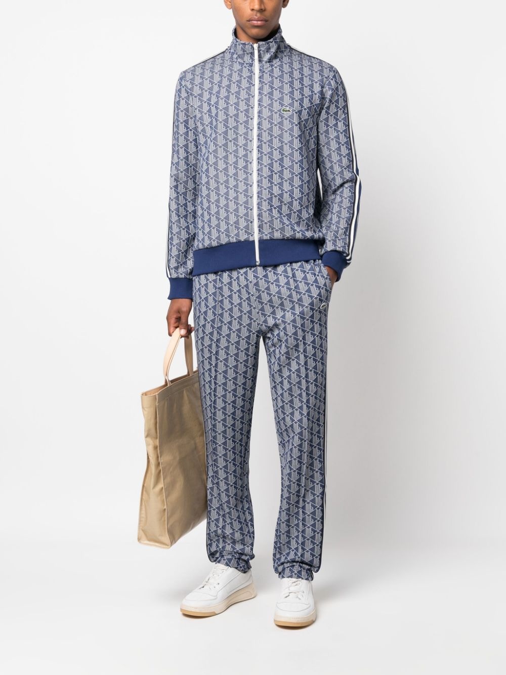 jacquard monogram-pattern track pants - 2