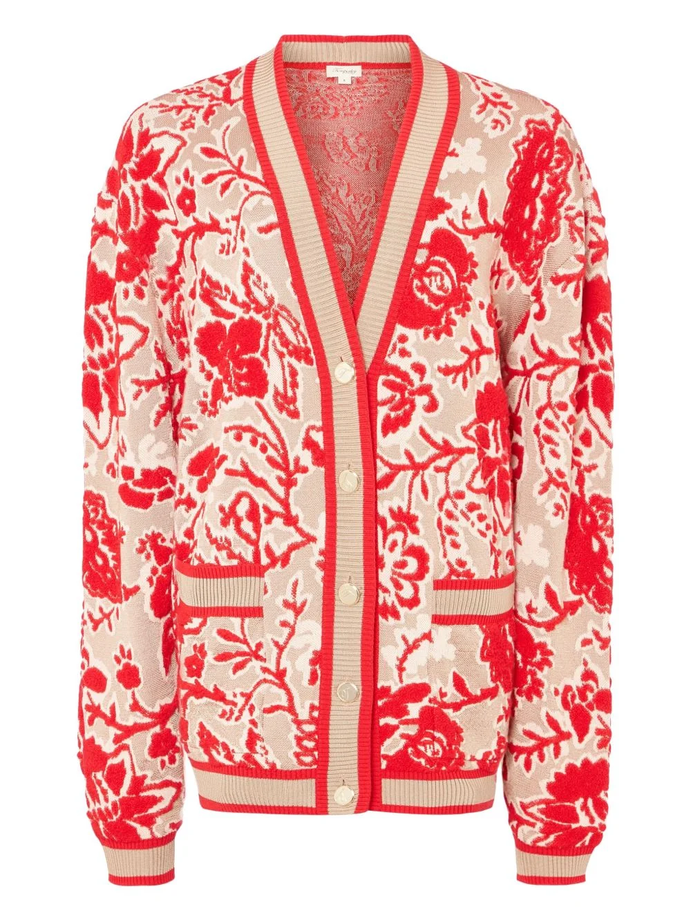 Pattern Fendy Temperley London Francis floral-pattern knit cardigan - 25AW54923 ...