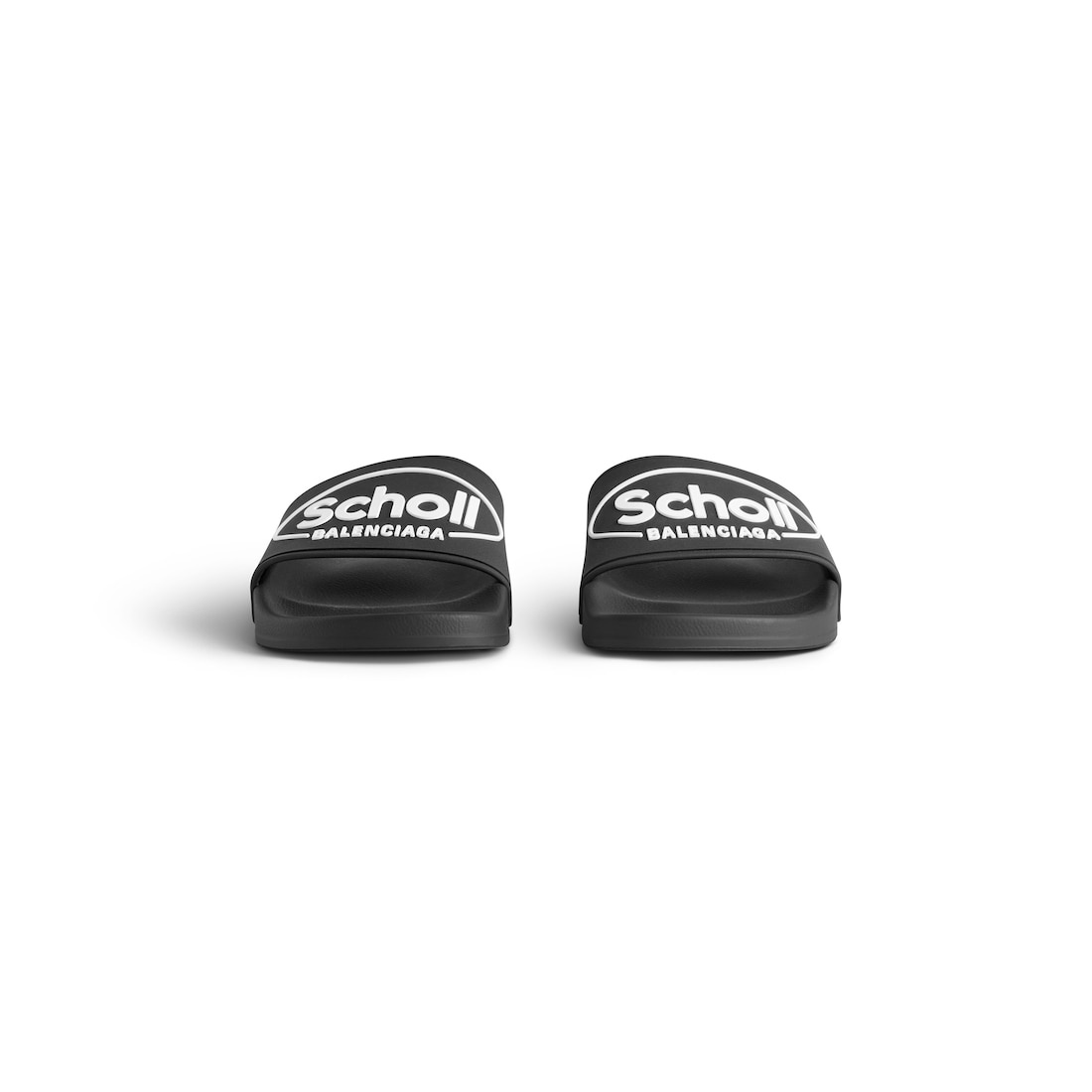 Men's Balenciaga I Scholl Pool Slide Sandal in Black/white - 3