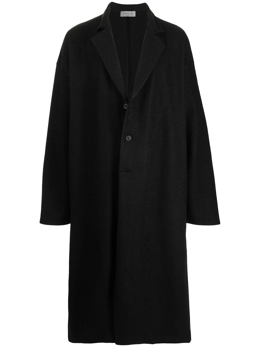 single-breasted wool-blend coat - 1