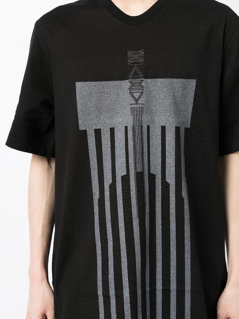 geometric print T-shirt - 5