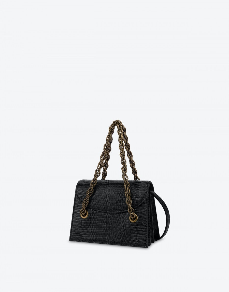 TEGU LIZARD-PRINT PADLOCK MINI BAG - 2