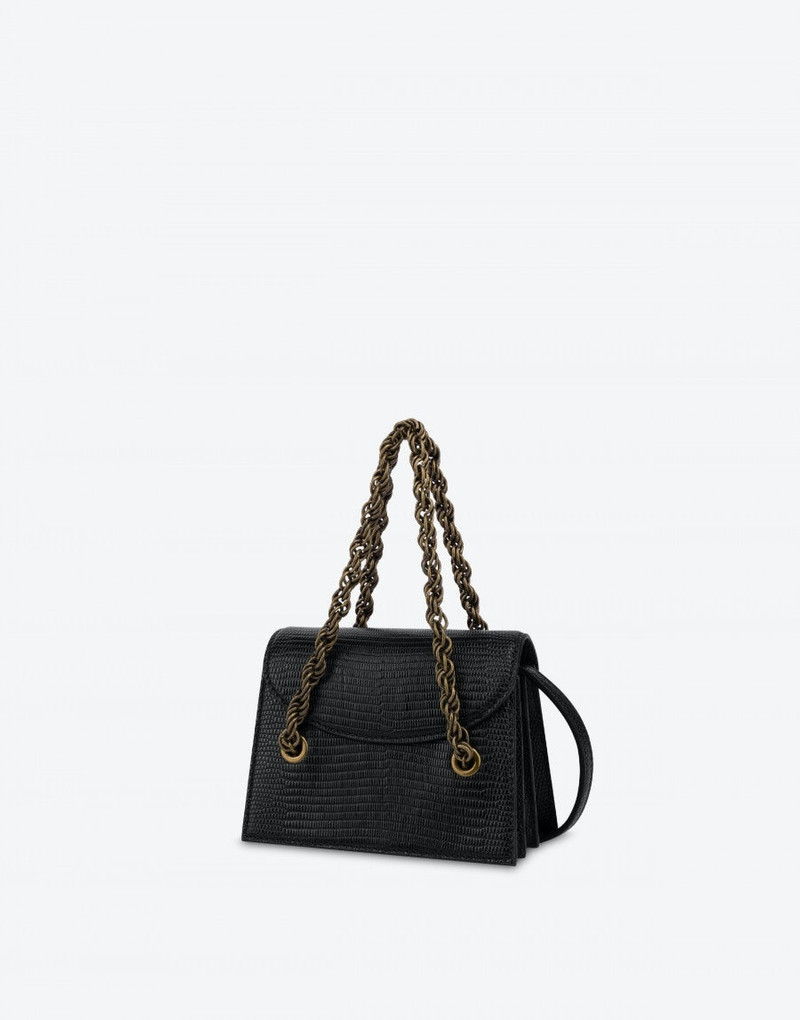 TEGU LIZARD-PRINT PADLOCK MINI BAG 2