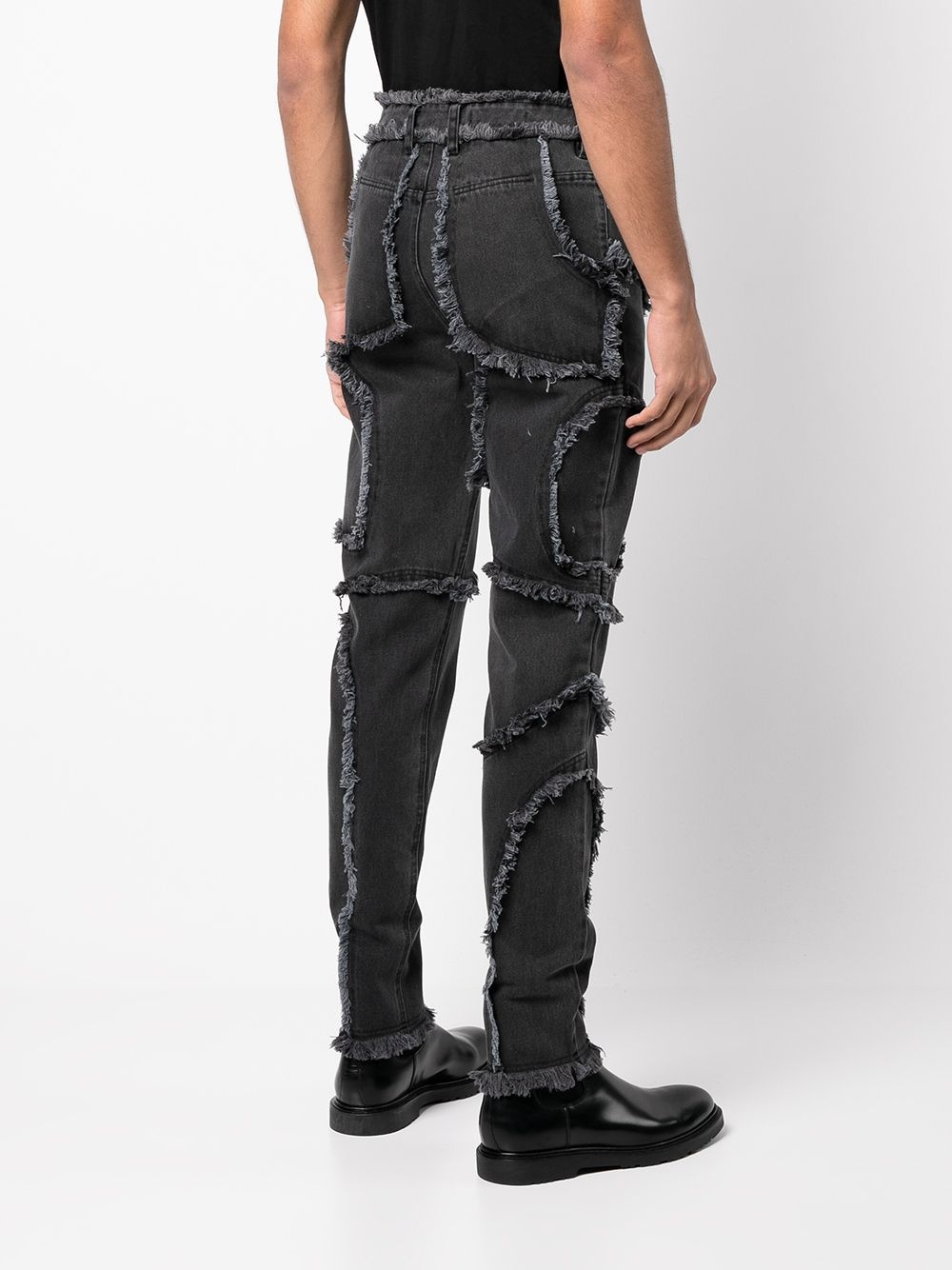 seam-detail cropped jeans - 5