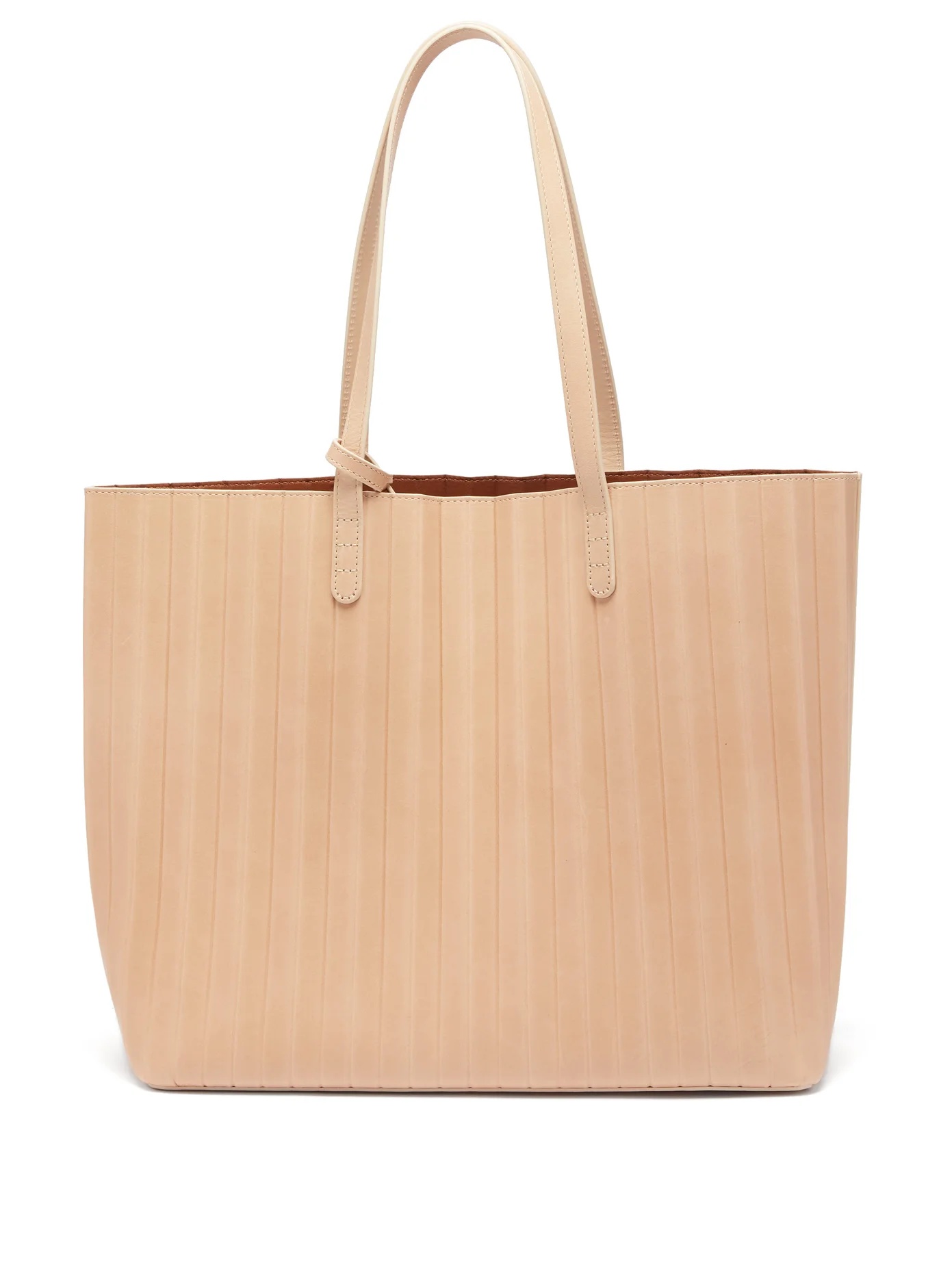 Pleated-leather tote bag - 1