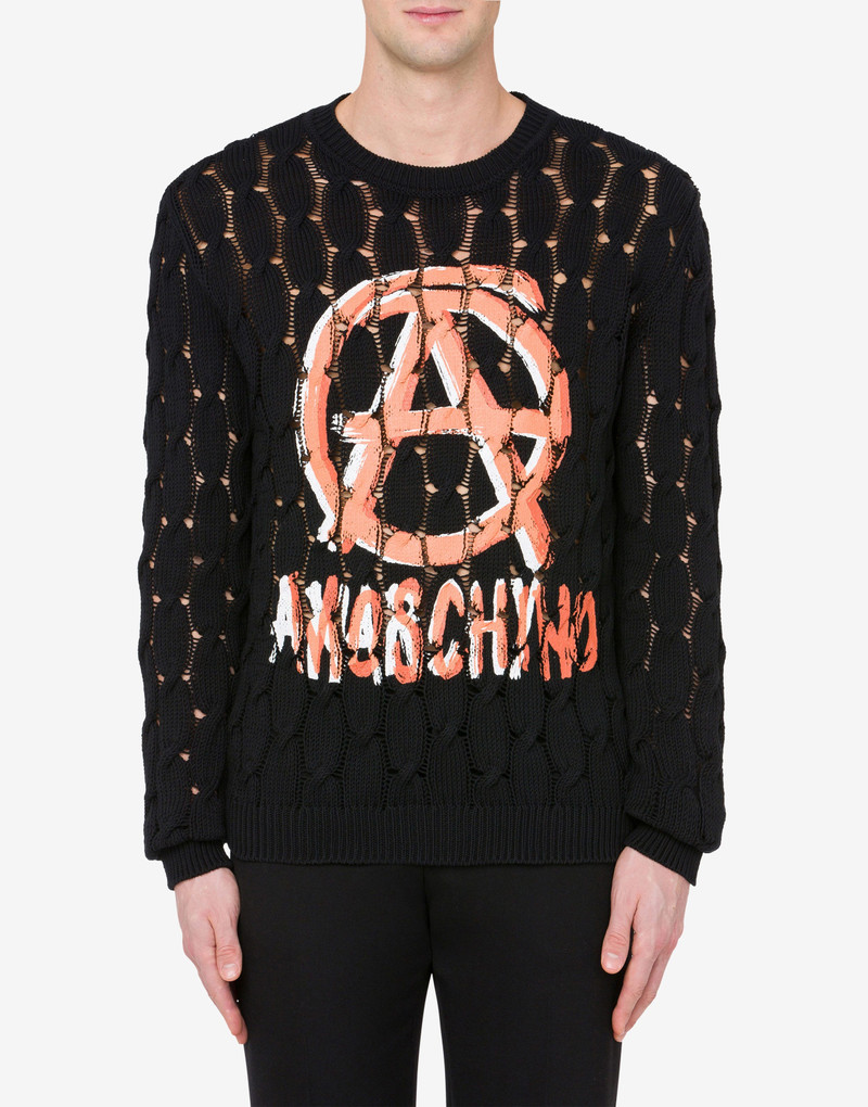 Moschino MOSCHINO ANARCHY PURE TWISTED COTTON JUMPER outlook