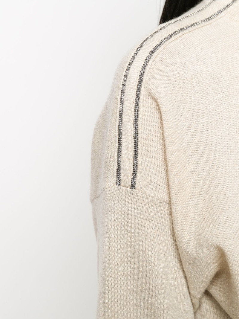 brass-embellished cashmere jumper 5