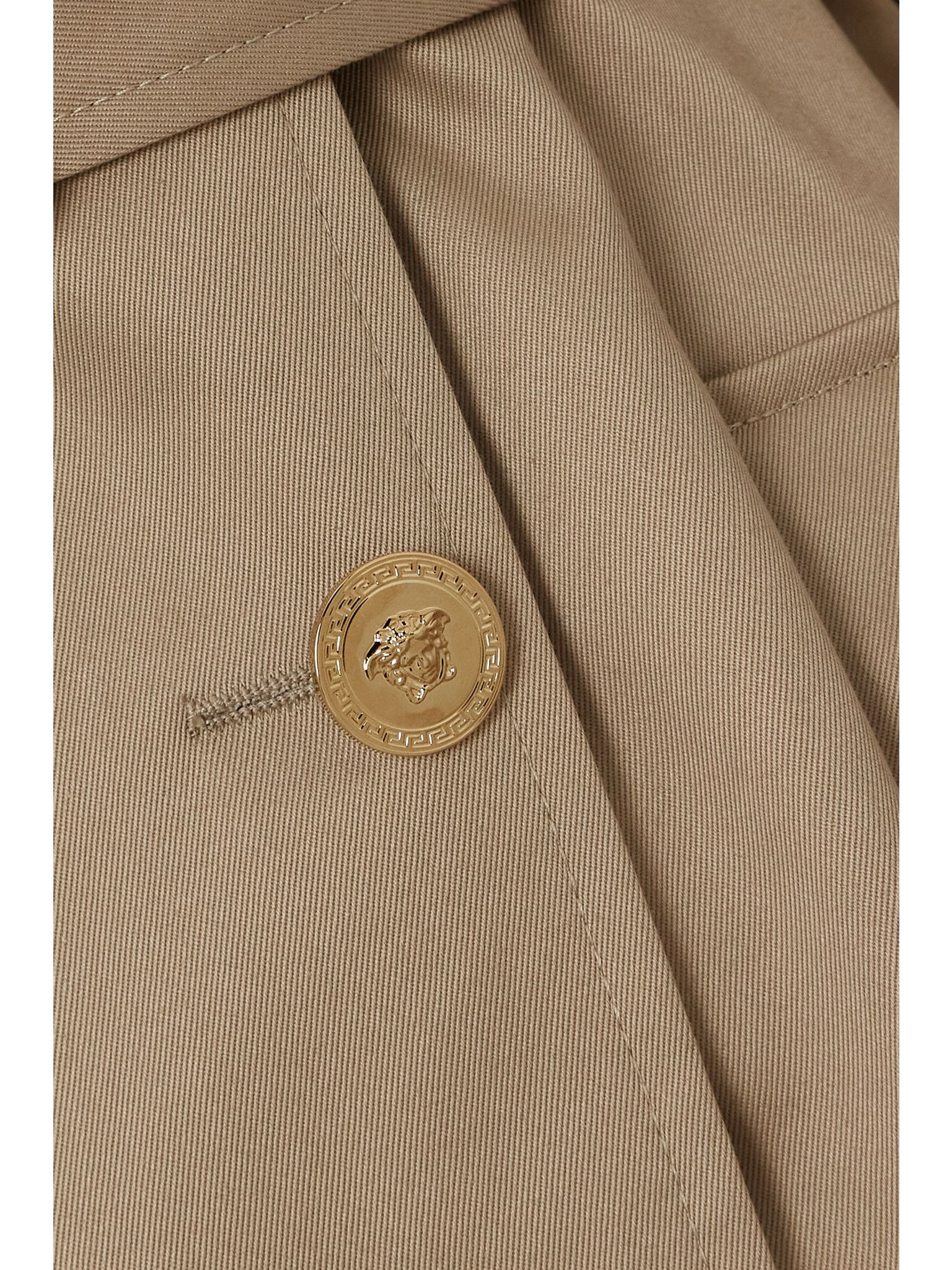 Icons belted double-breasted cotton-gabardine trench coat Beige - 5