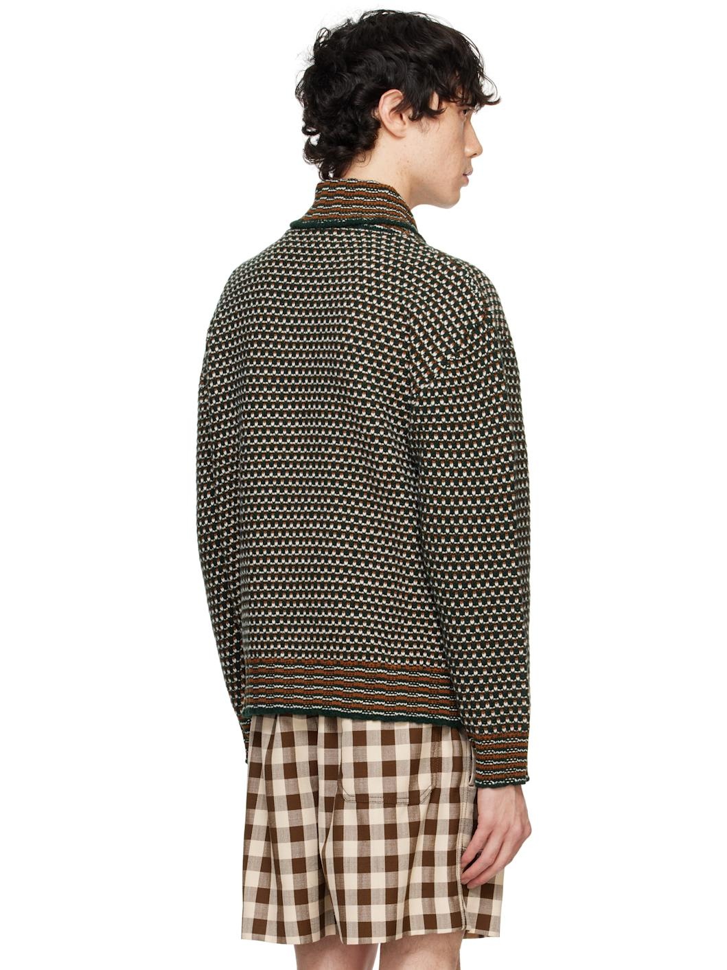 【関税込み】Bode グリーン＆オレンジ Schenectady セーター BODE Green & Orange Schenectady Sweater | ssense | REVERSIBLE