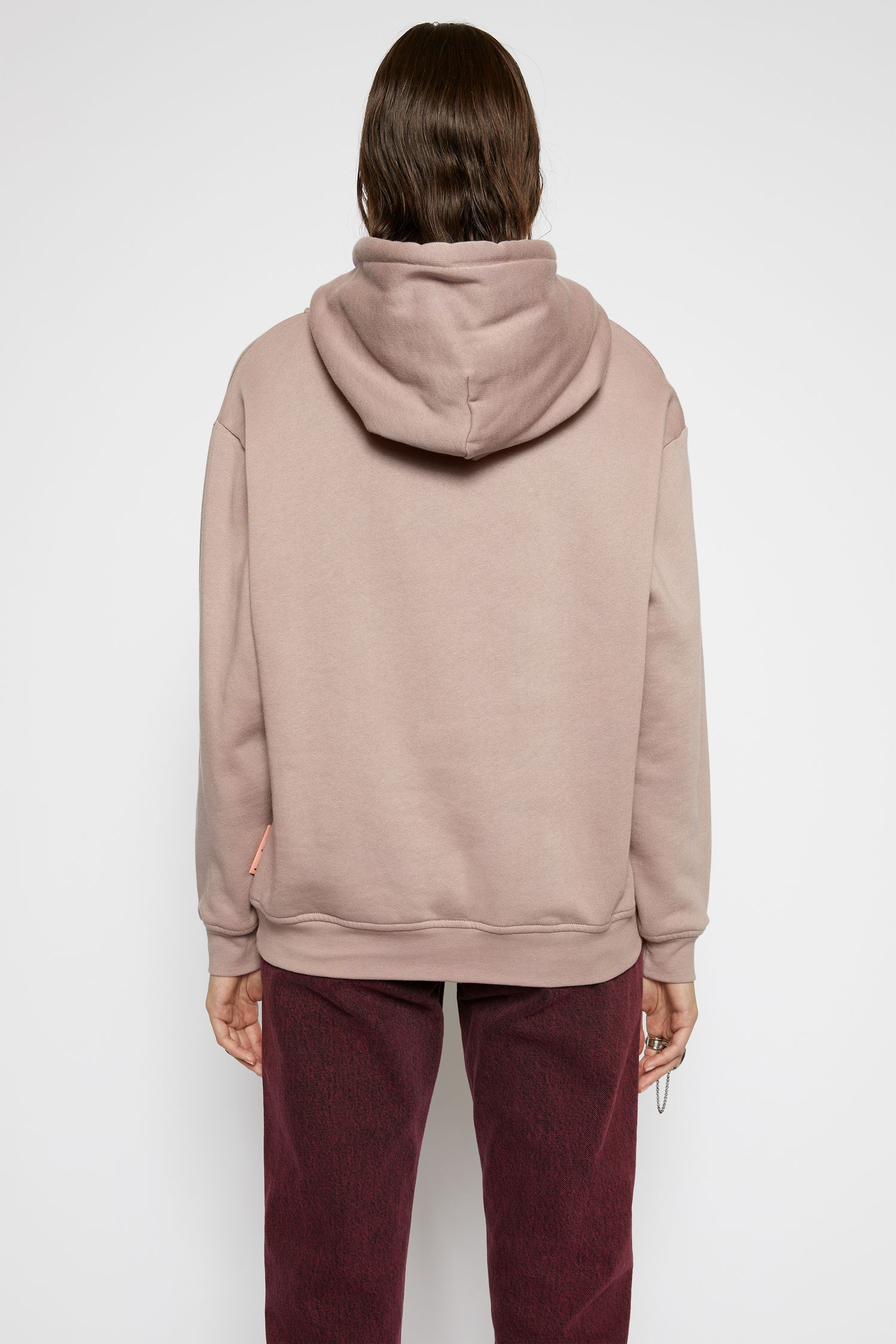 Logo-label hooded sweatshirt mauve purple - 4