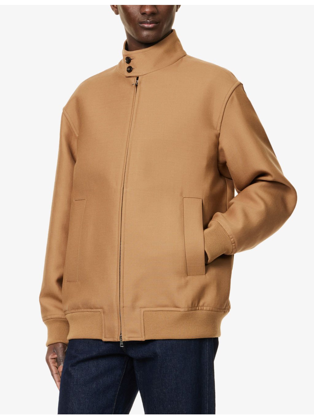 Funnel-Neck Regular-Fit Wool Jacket - 3
