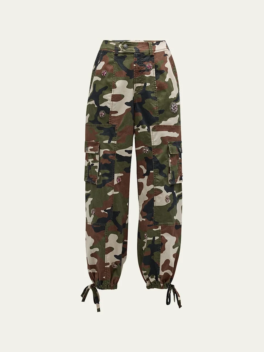 Love Camo Zola Embellished Twill Pants - 1