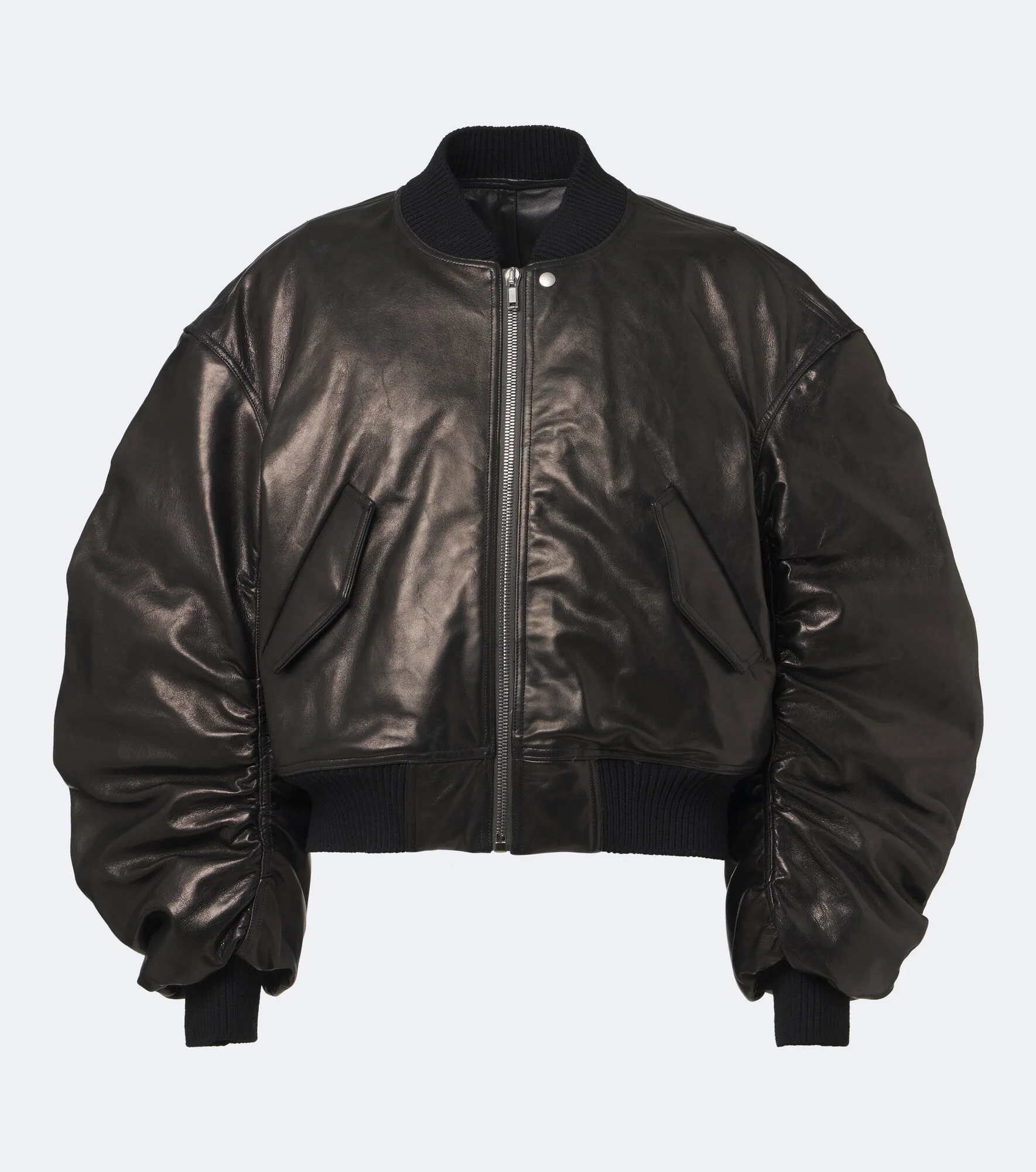 Secchia Flight leather down jacket - 1