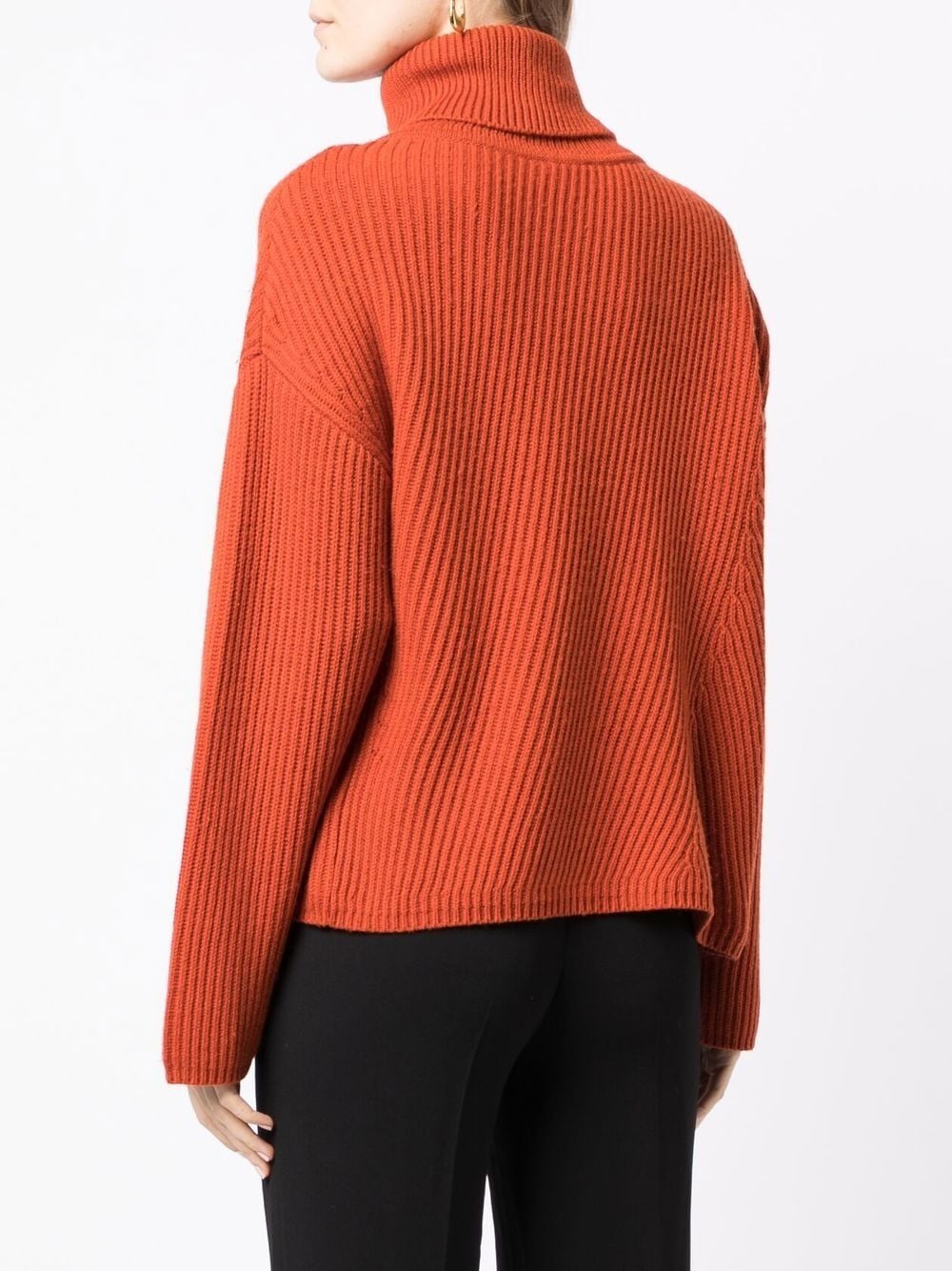 roll-neck ribbed-knit jumper - 4