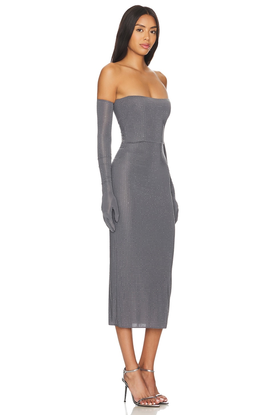Strapless Crystal Glove Dress - 3