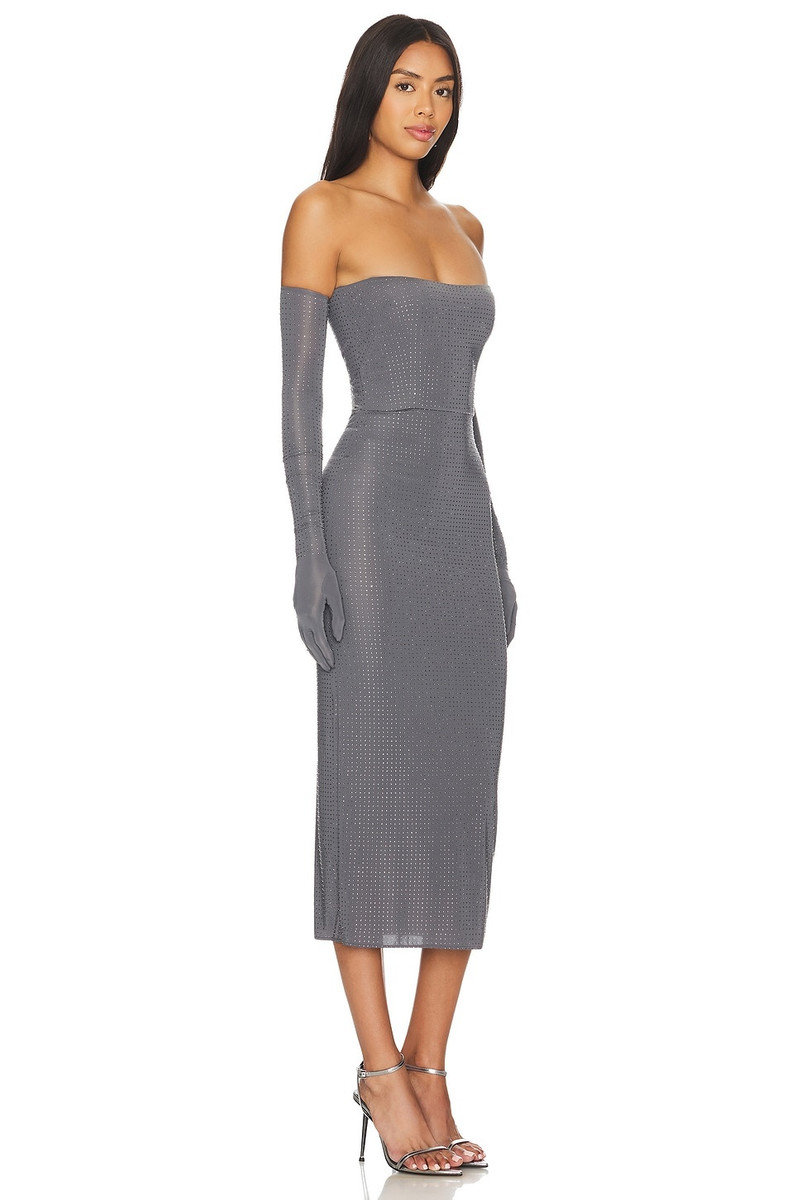 ALEX PERRY Strapless Crystal Glove Dress outlook