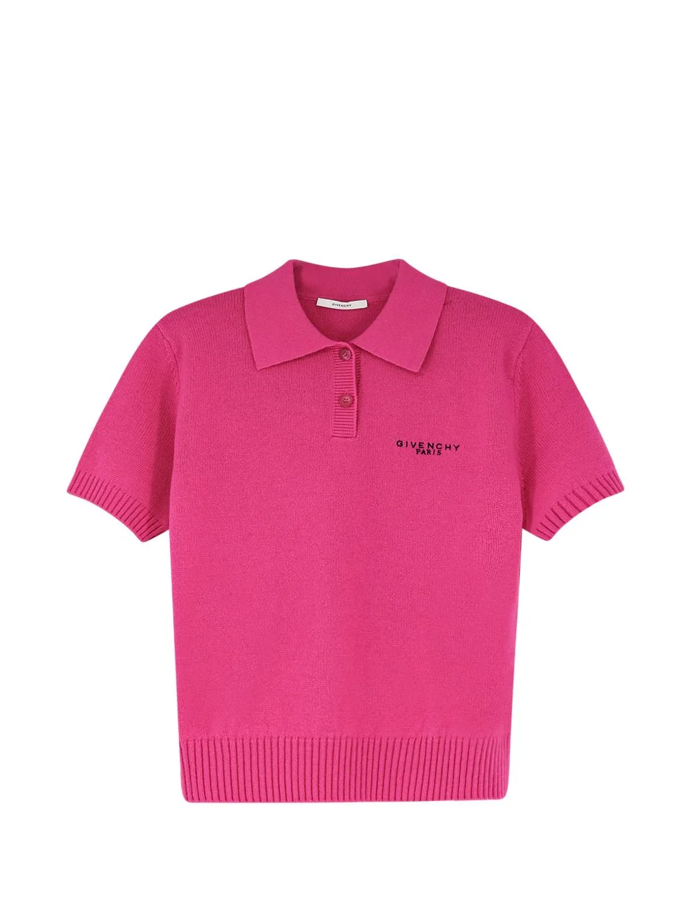 logo-embroidered polo top - 1