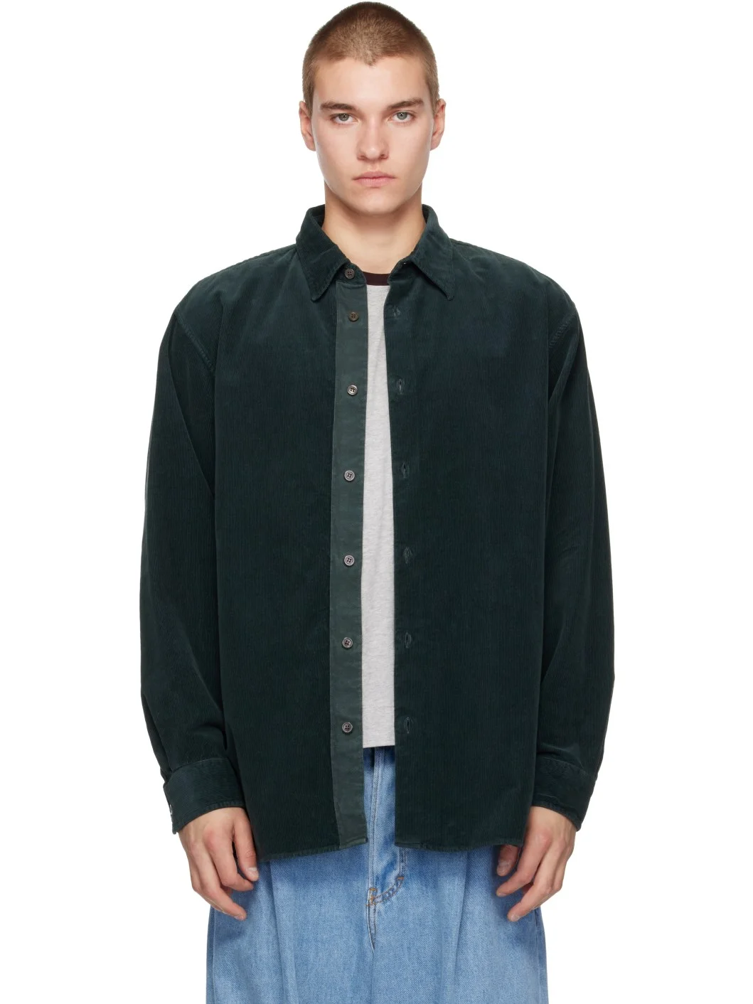 Green Corduroy Shirt - 1