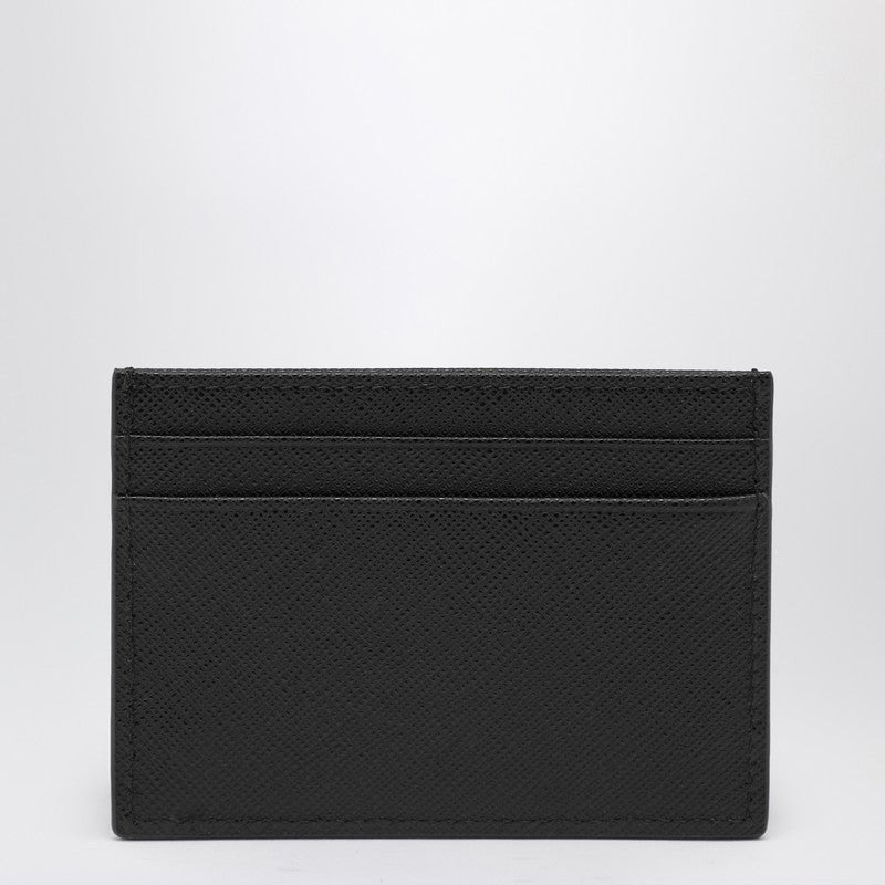 Prada Black Saffiano Card Holder With Logo Men - 2