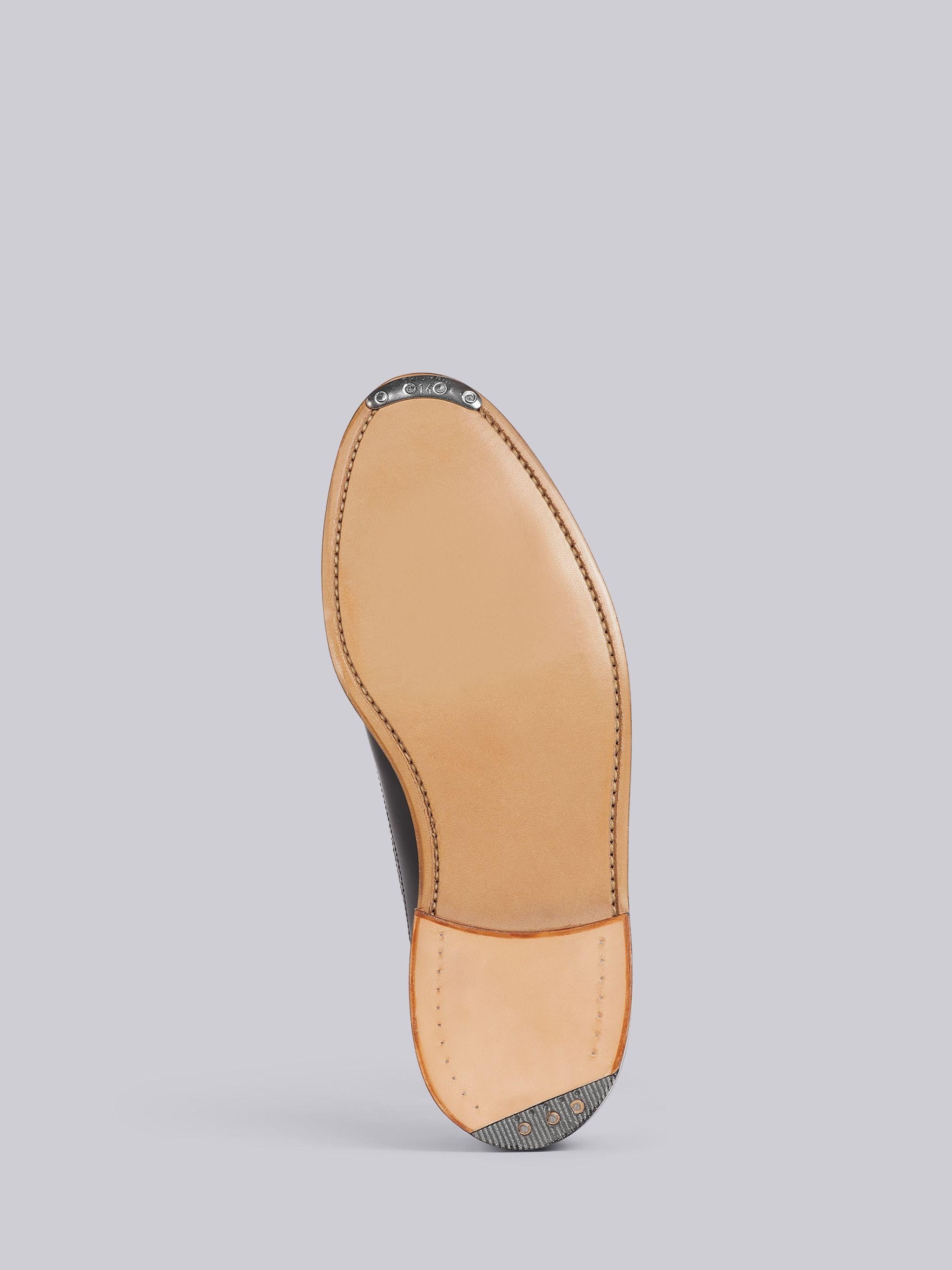 Black Shiny Calfskin Leather Sole Longwing Brogue - 5