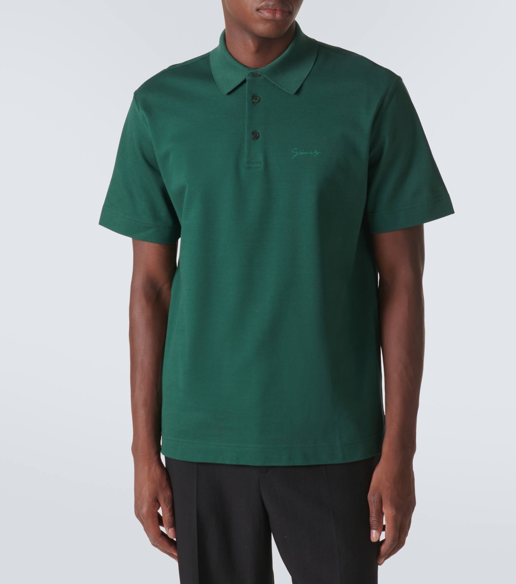 Cotton piqué polo shirt - 3