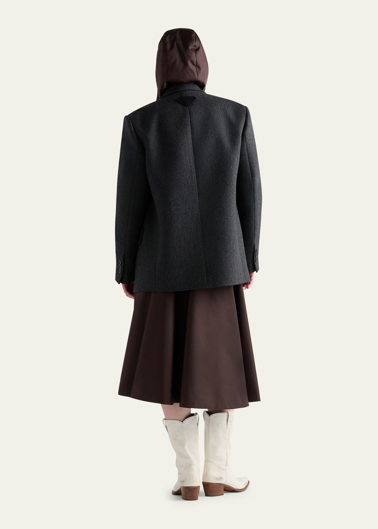 Re-Nylon Zip-Front Midi Skirt - 3