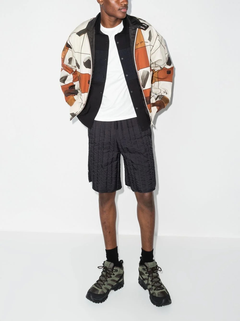 geometric-print bomber jacket - 4