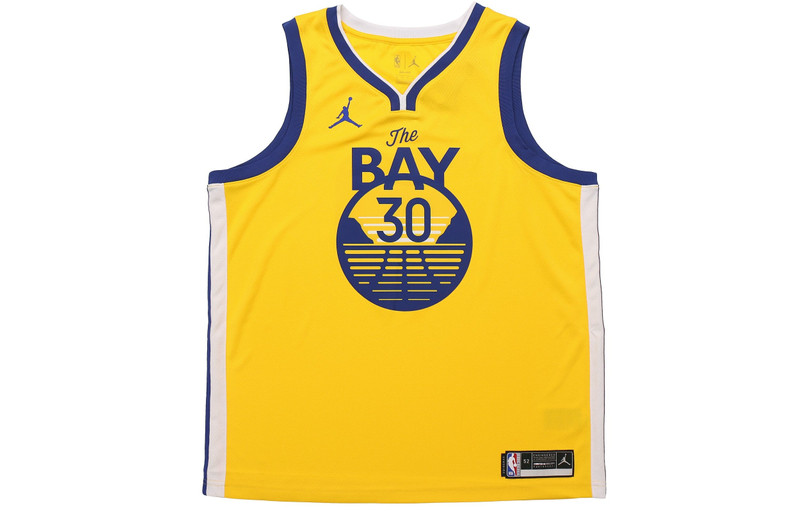 Jordan Air Jordan NBA Stephen Curry Warriors Statement Edition 2020 Swingman Jersey Yellow CV9477-729 outlook