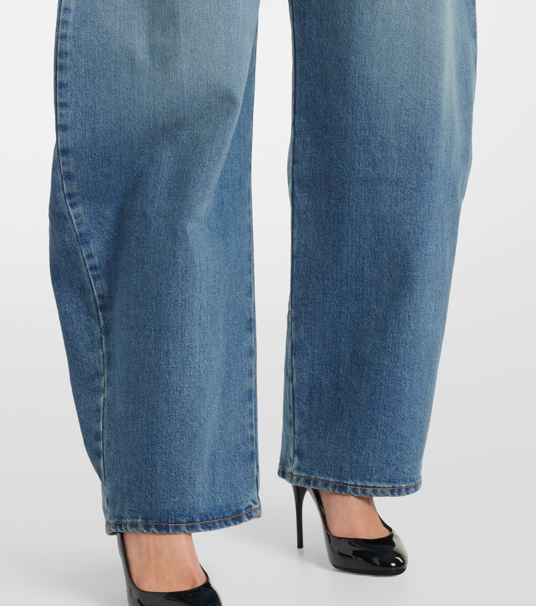 High-rise barrel-leg jeans - 5