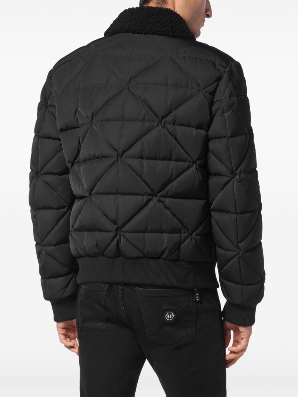 shearling padded jacket - 4