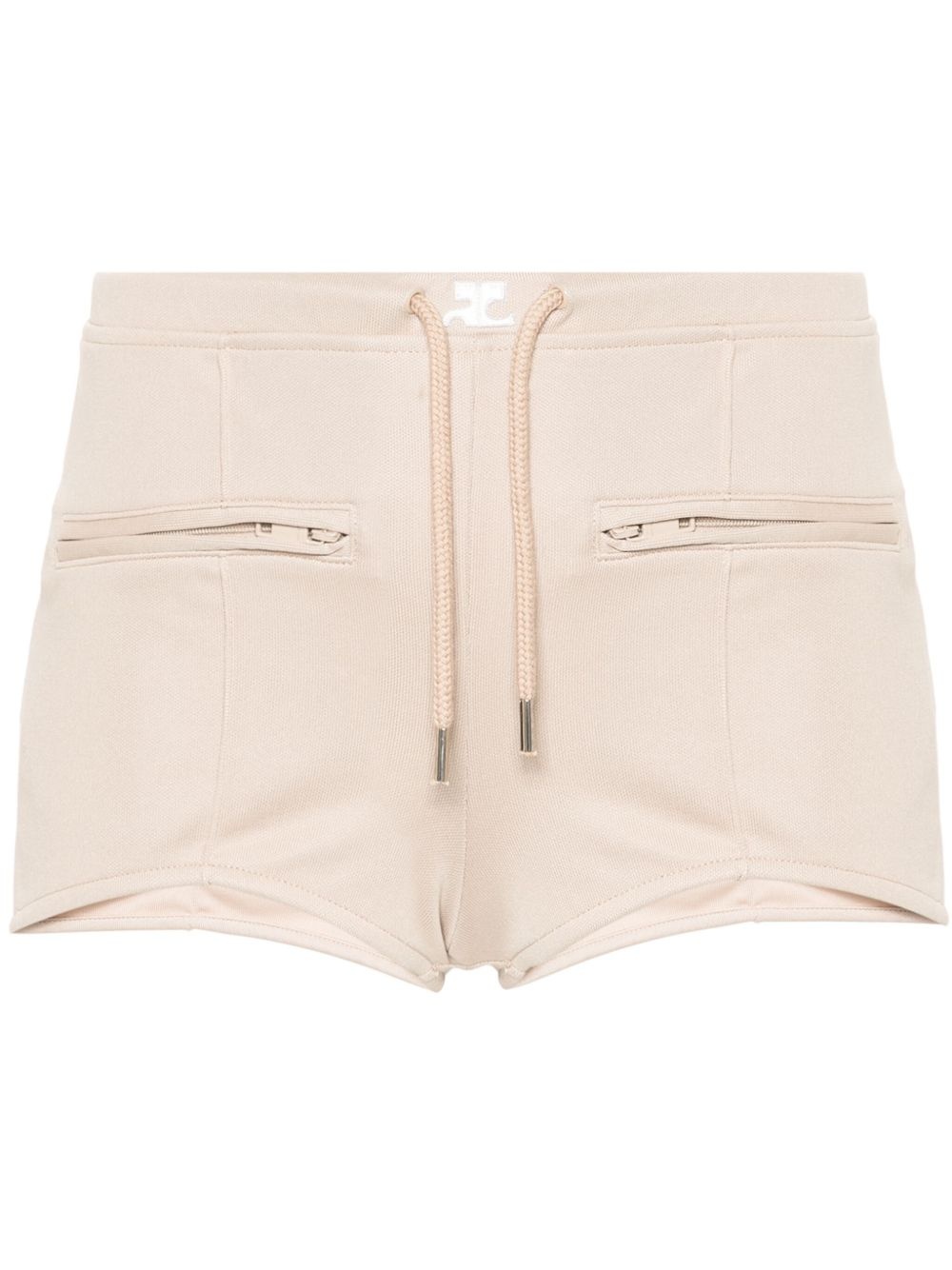 drawstring mini shorts - 1