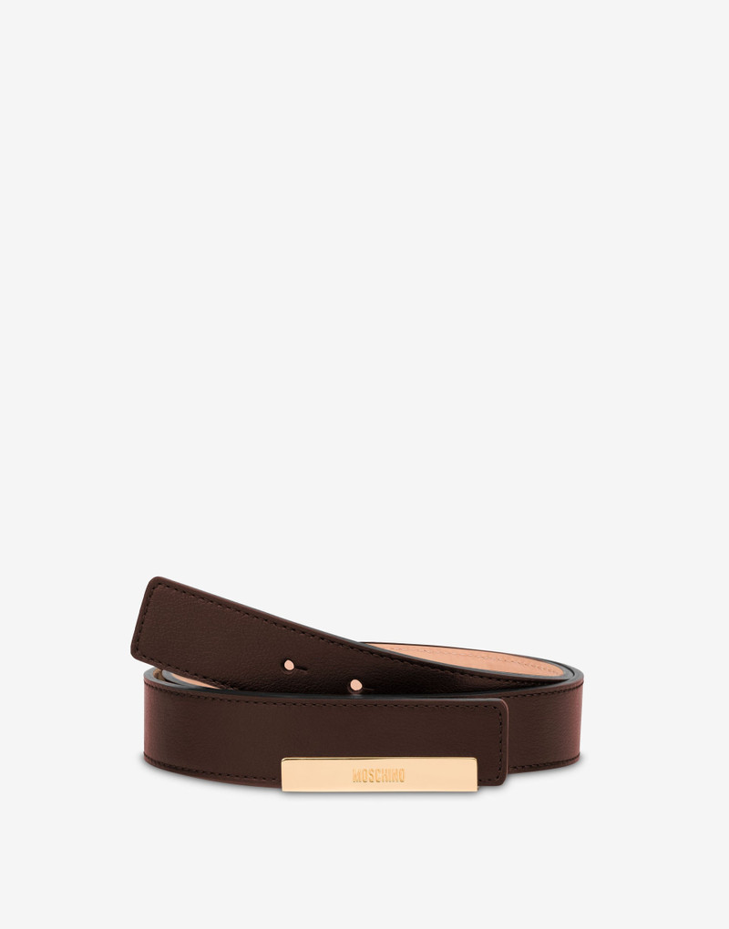 Moschino METAL PLAQUE CALFSKIN BELT outlook