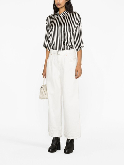 sacai high-waisted belted flared jeans outlook