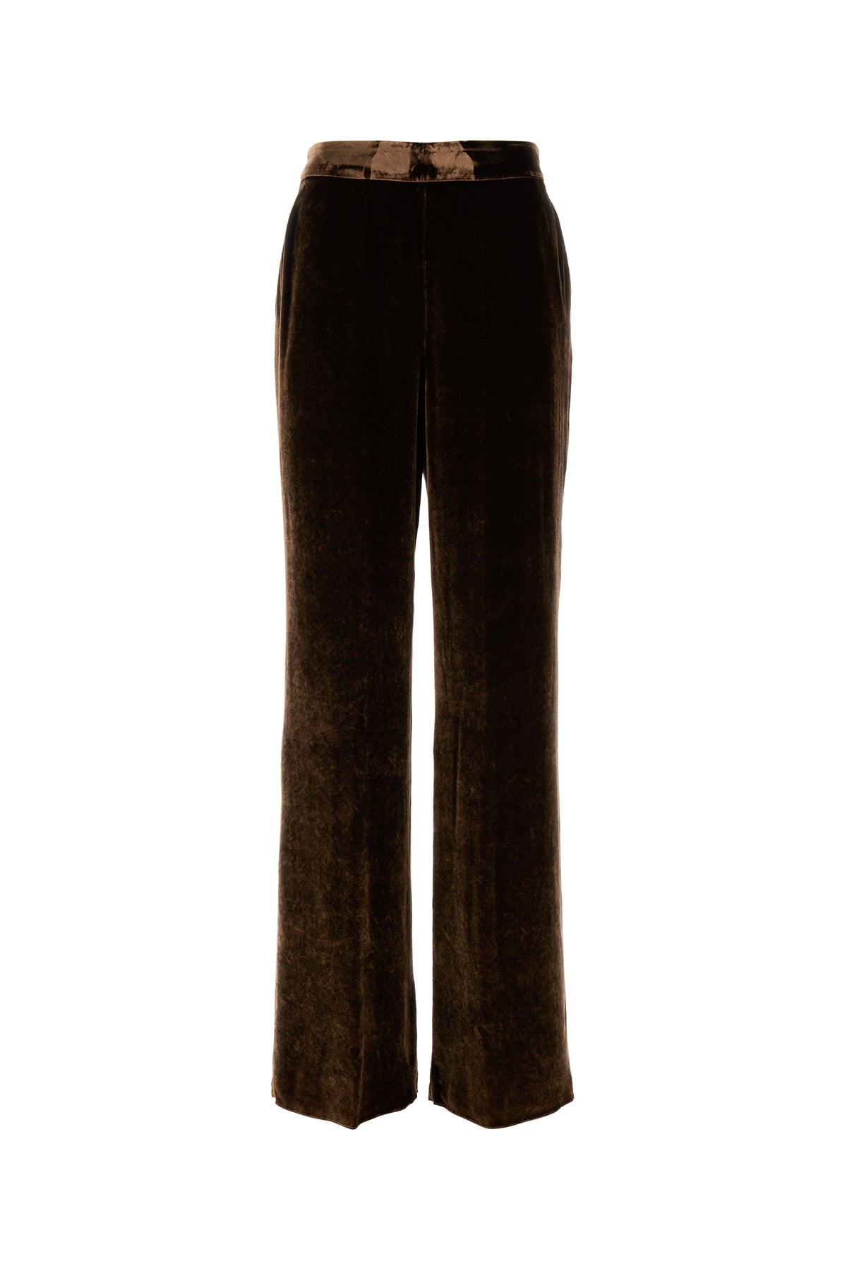 Brown velvet pant - 1