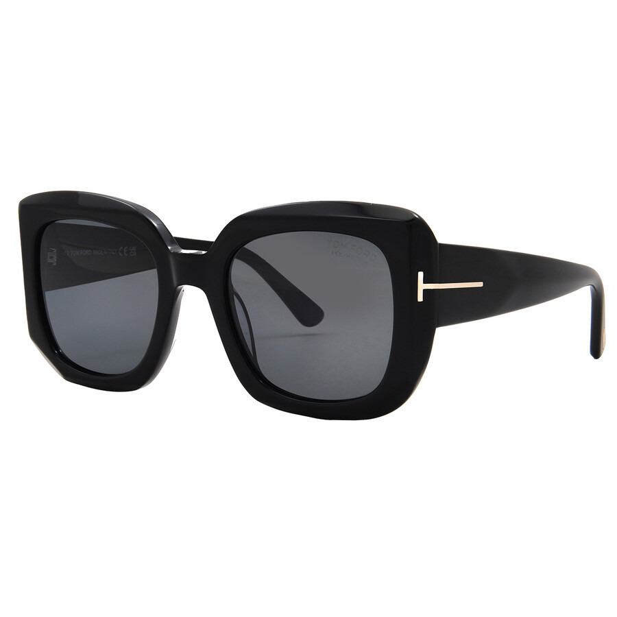 Tom Ford Carla Polarized Smoke Square Ladies Sunglasses FT1220 01D 52 - 2
