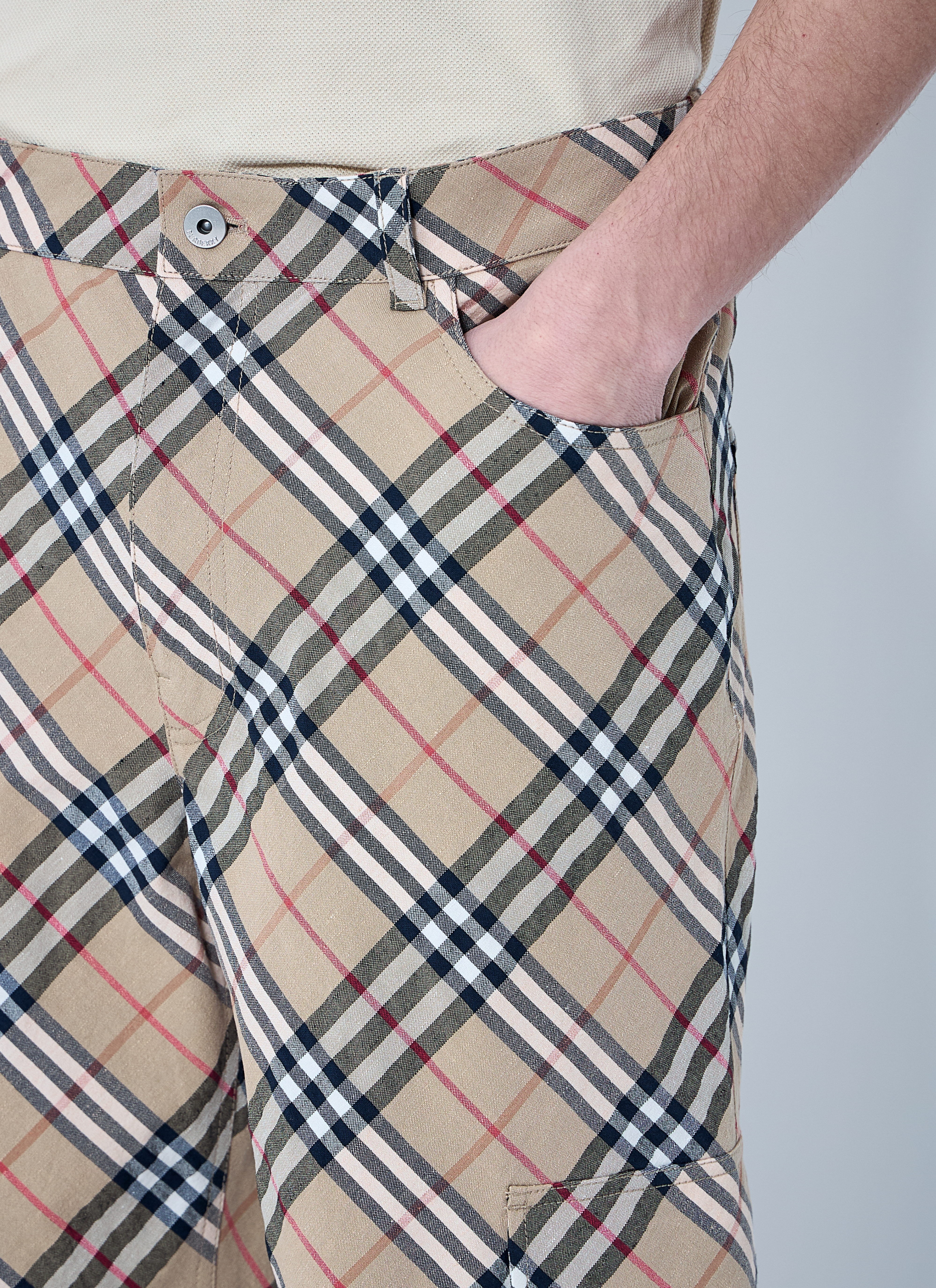 Check Linen-Blend Pants - 5