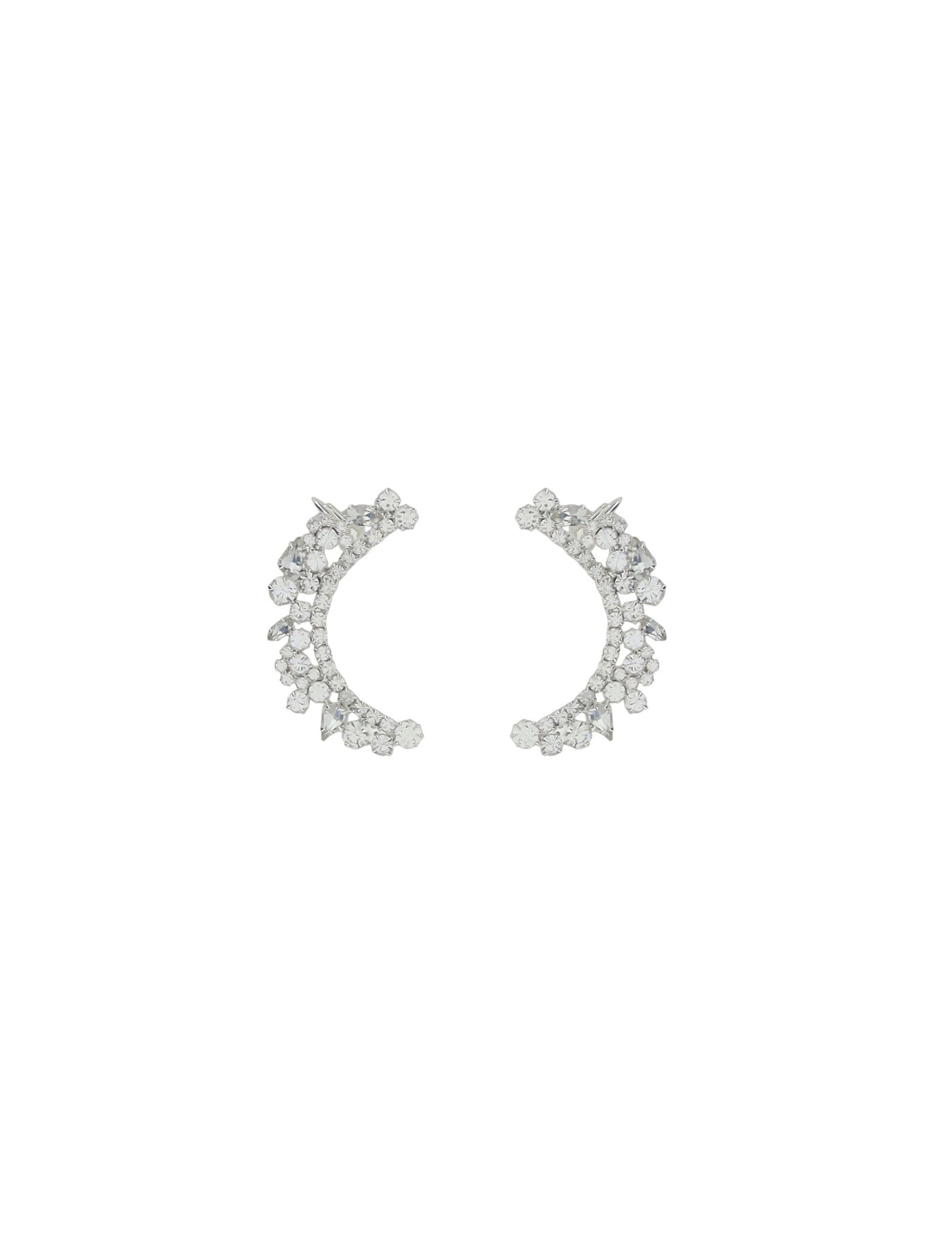 【関税込み】MAGDA BUTRYM ORECCHINI DI CRISTALLO CON MOTIVO A Pearl and crystal-embellished earrings in silver - Magda