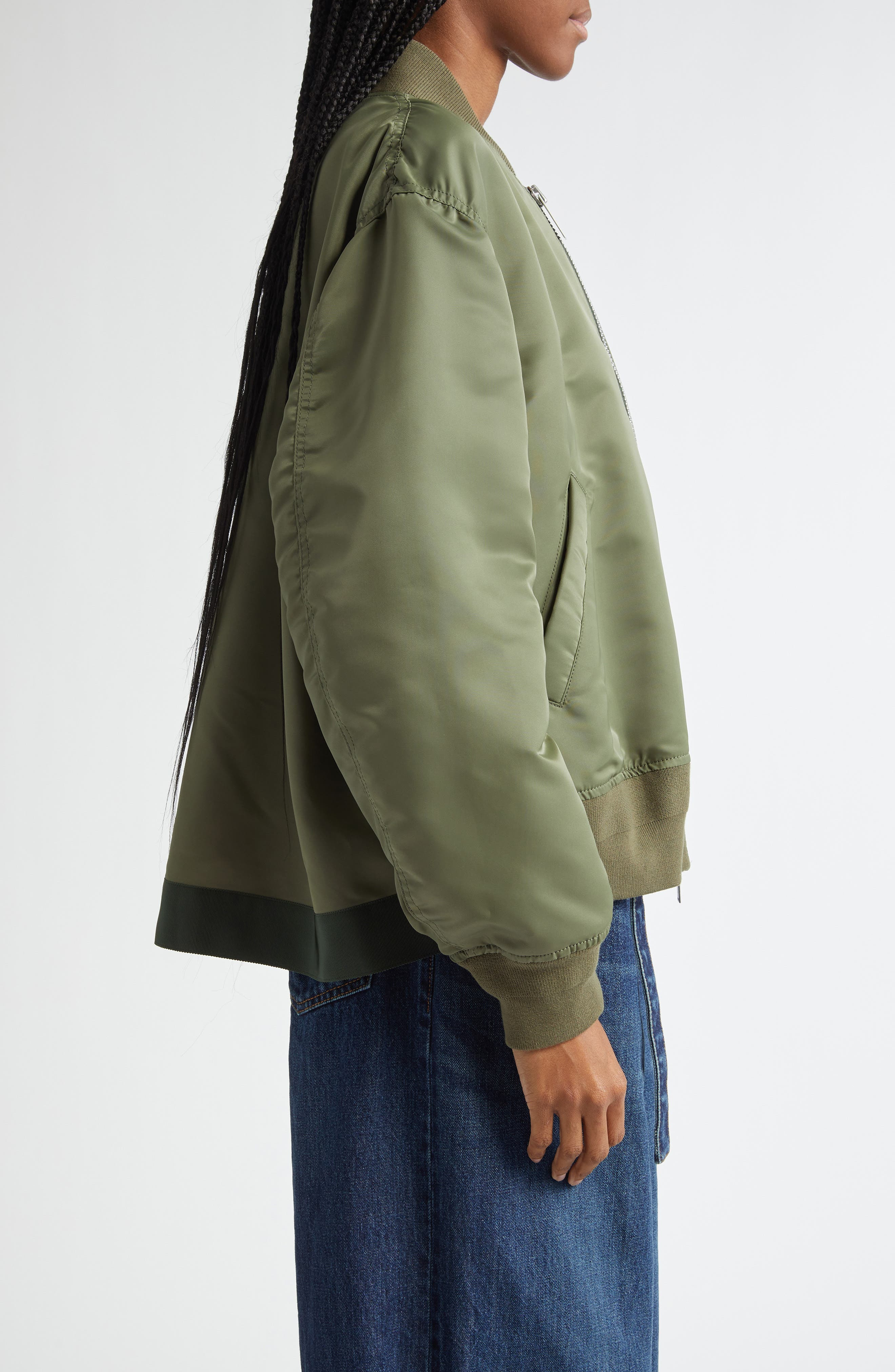 Nylon Twill Bomber Jacket - 4