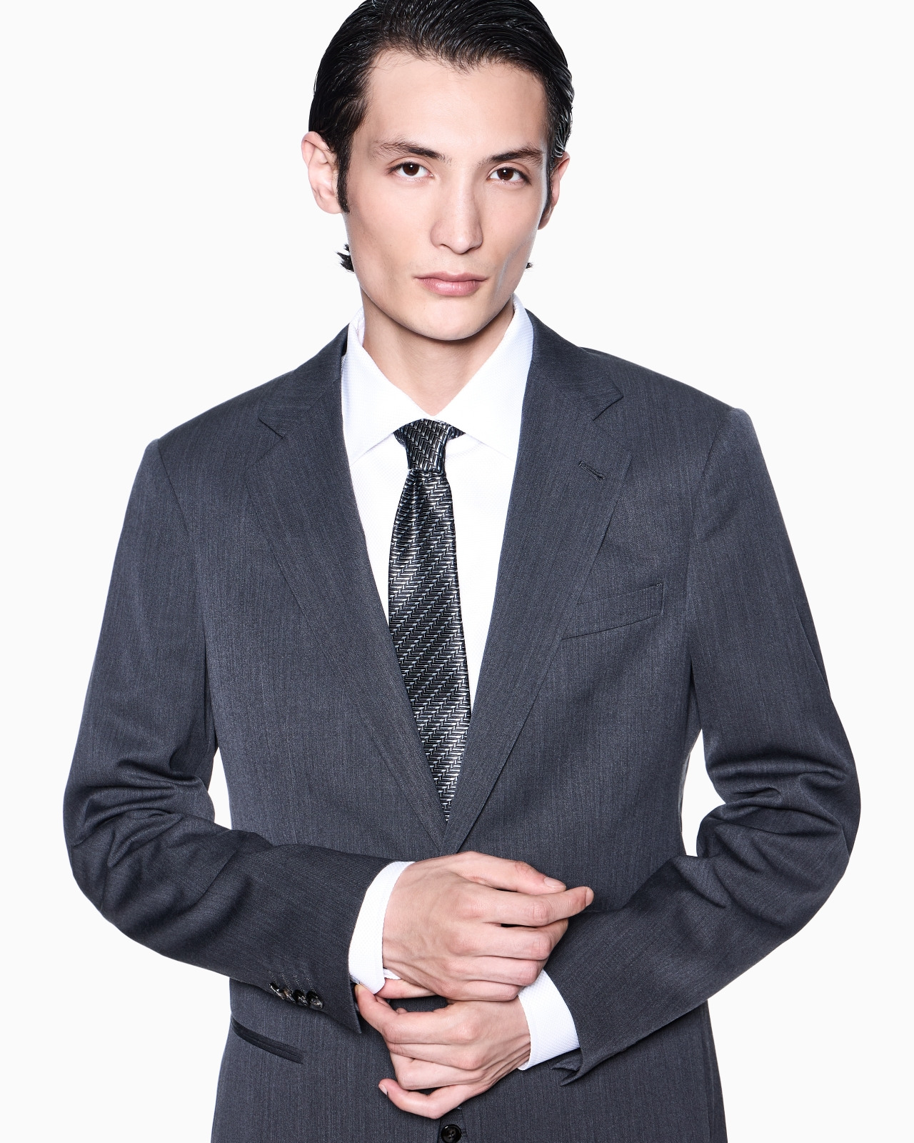 SOHO LINE SINGLE-BREASTED SUIT IN WOOL TWILL - 4