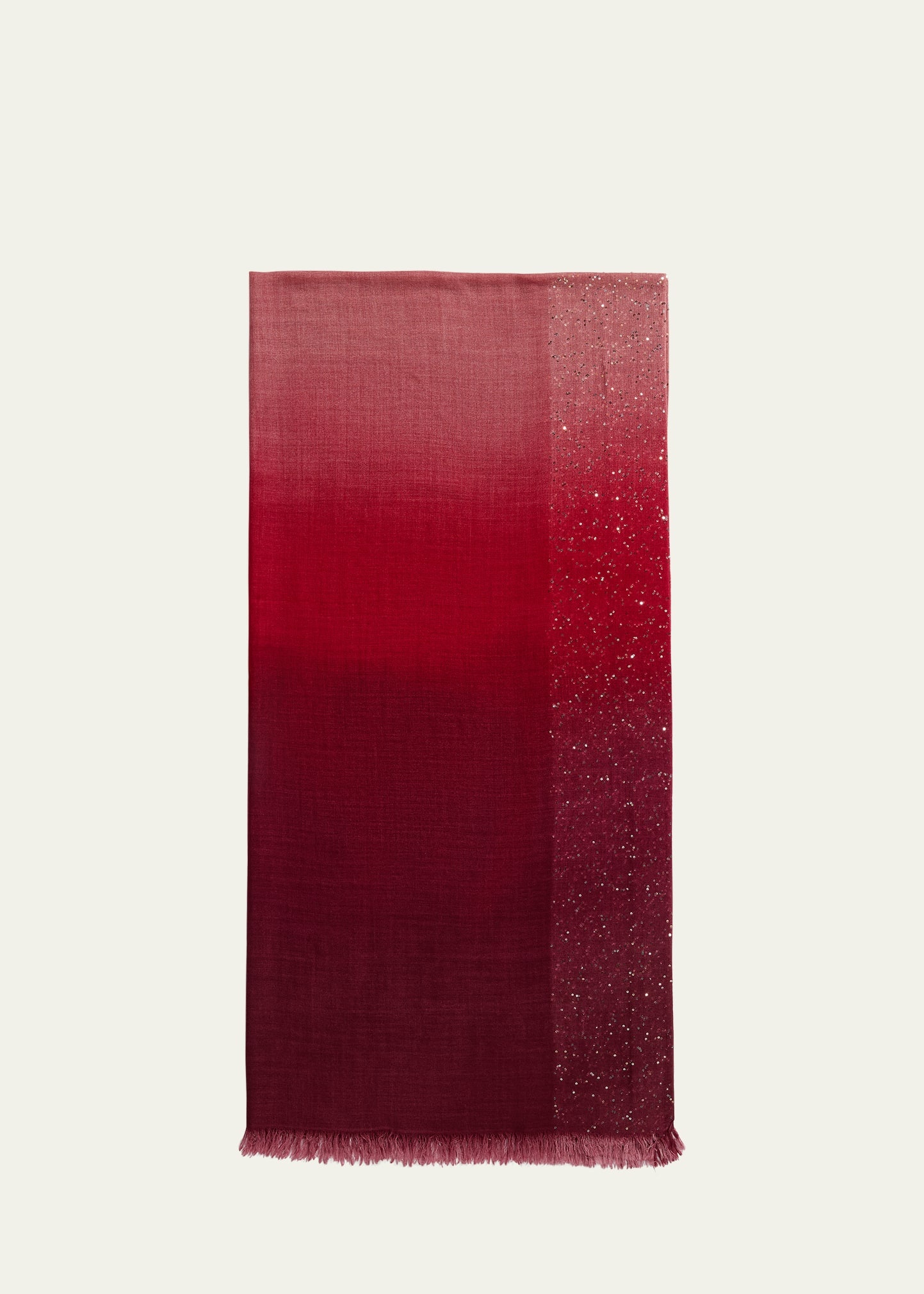 New Dania Ombre Sequined Wool Silk Scarf - 1