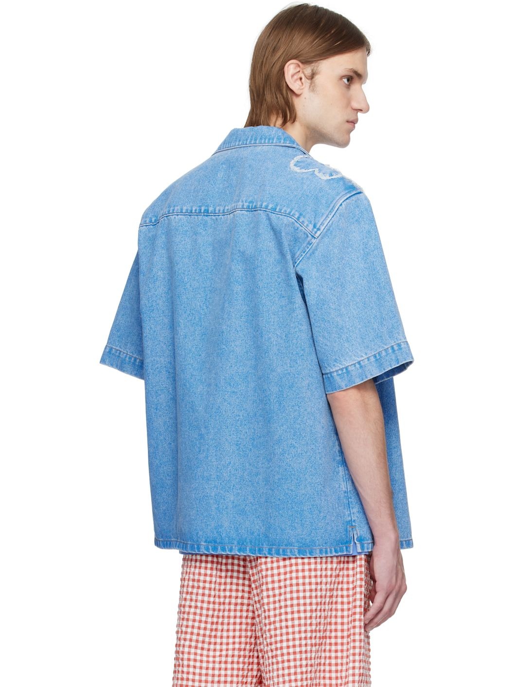 Blue Bowling Denim Shirt - 3