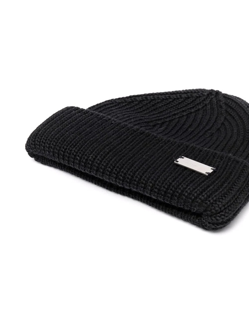 HELIOT EMIL™ logo-plaque wool beanie outlook