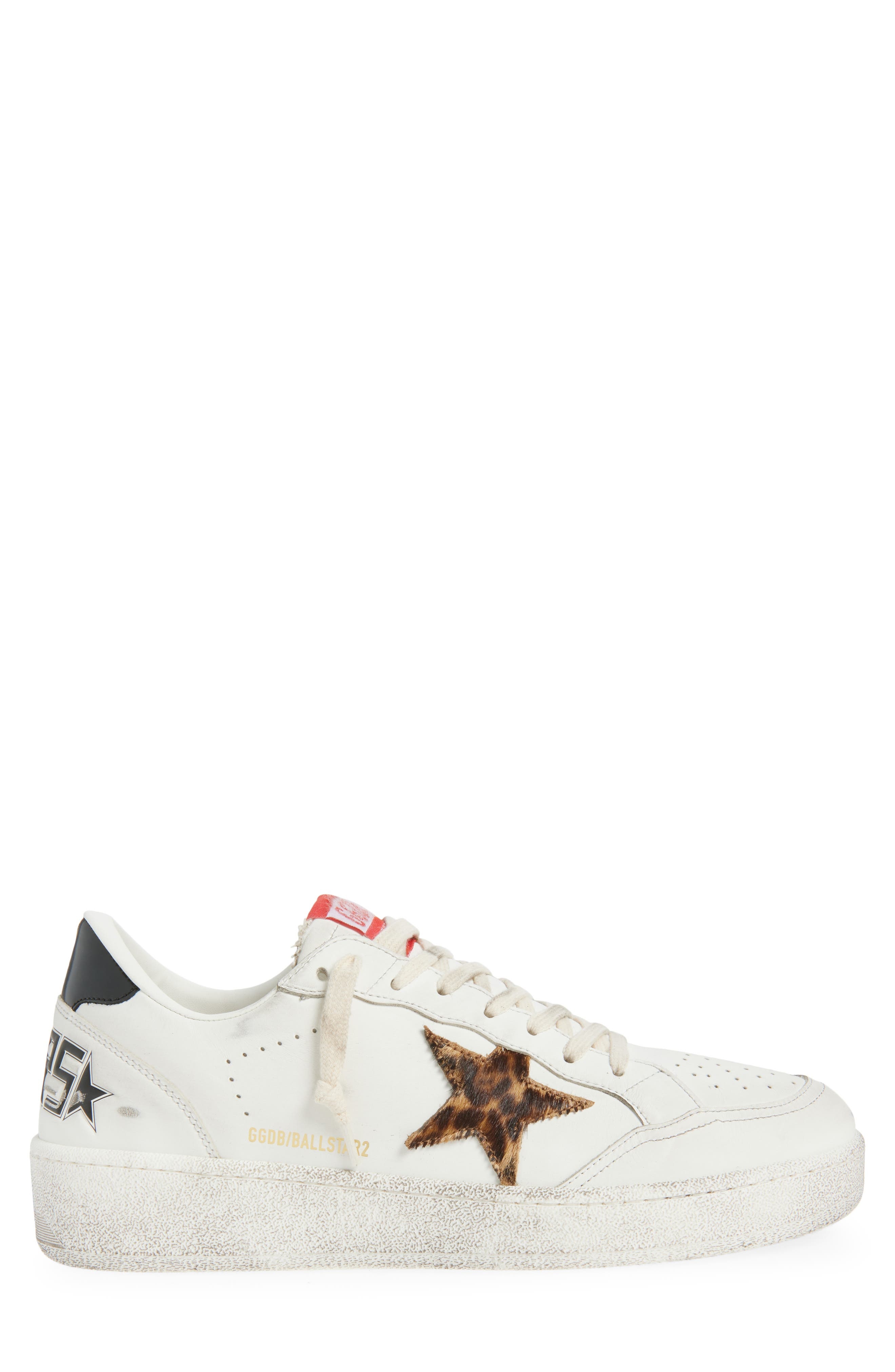 Golden Goose Ball Star Sneaker in White/Beige Brown Black at Nordstrom - 3