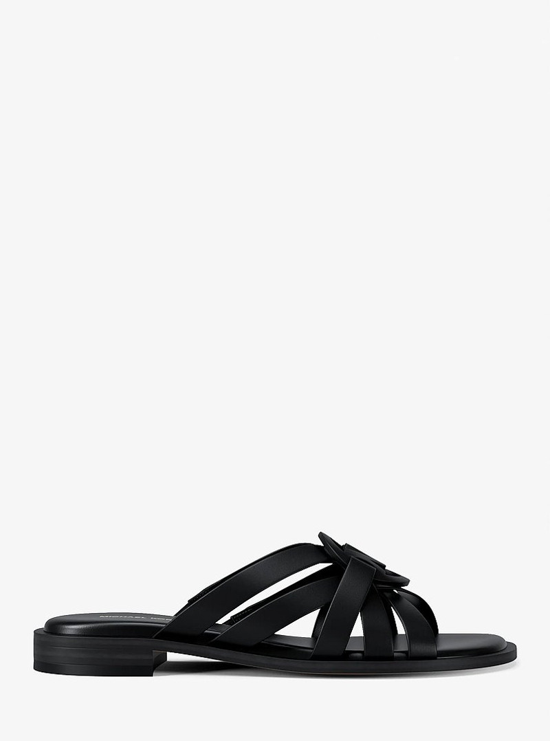 MICHAEL KORS Erika Leather Slide Sandal outlook