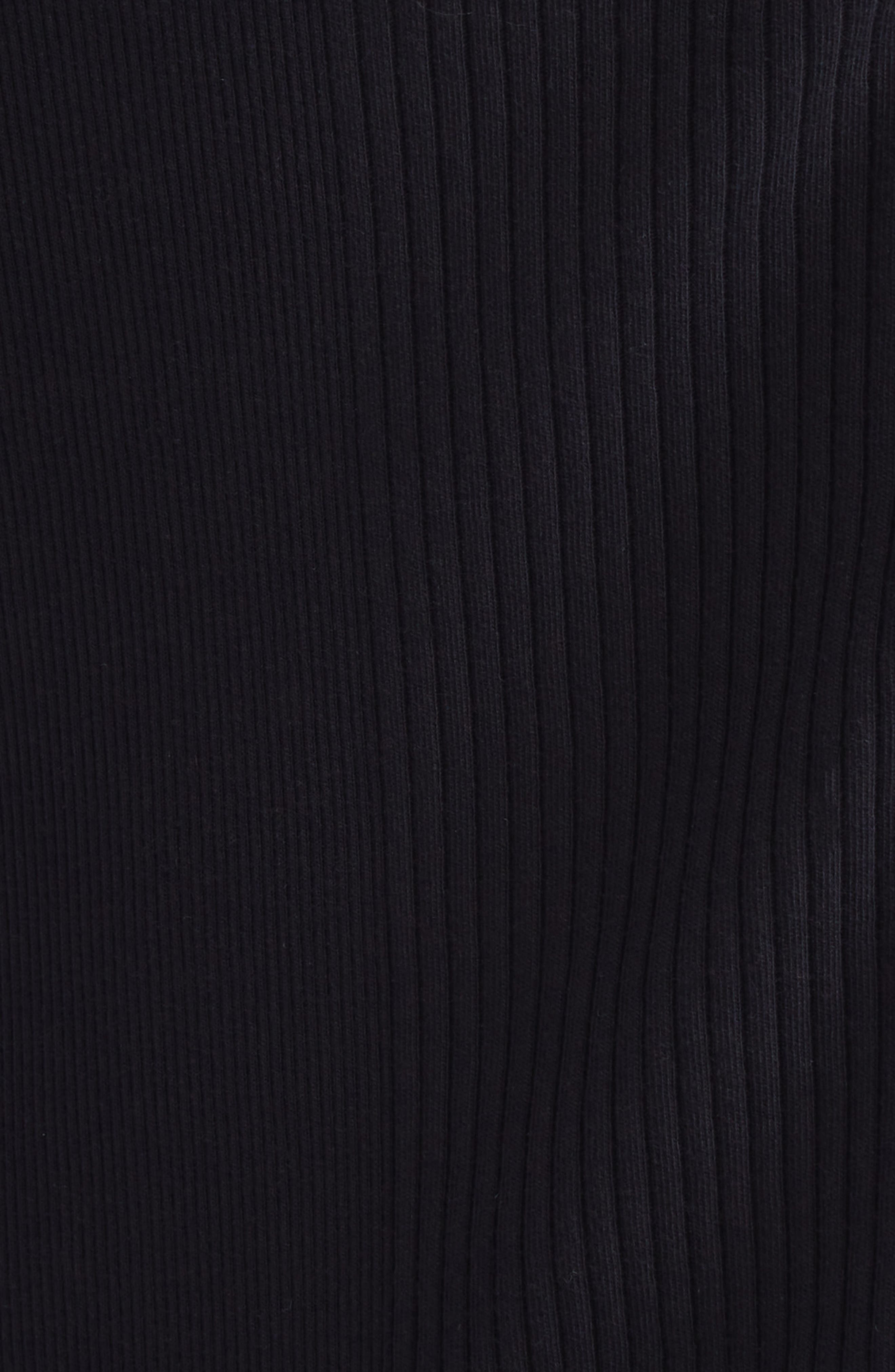 Jean Paul Gaultier Ring Detail Cotton Rib Tank Dress in Black at Nordstrom - 6
