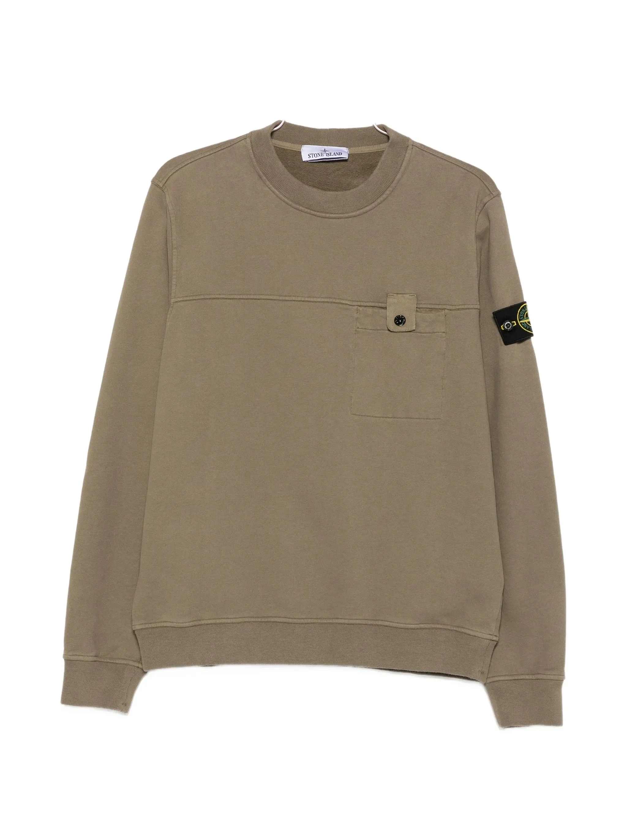 Stone Island Logo-patch Chest-pocket Sweatshirt - 1