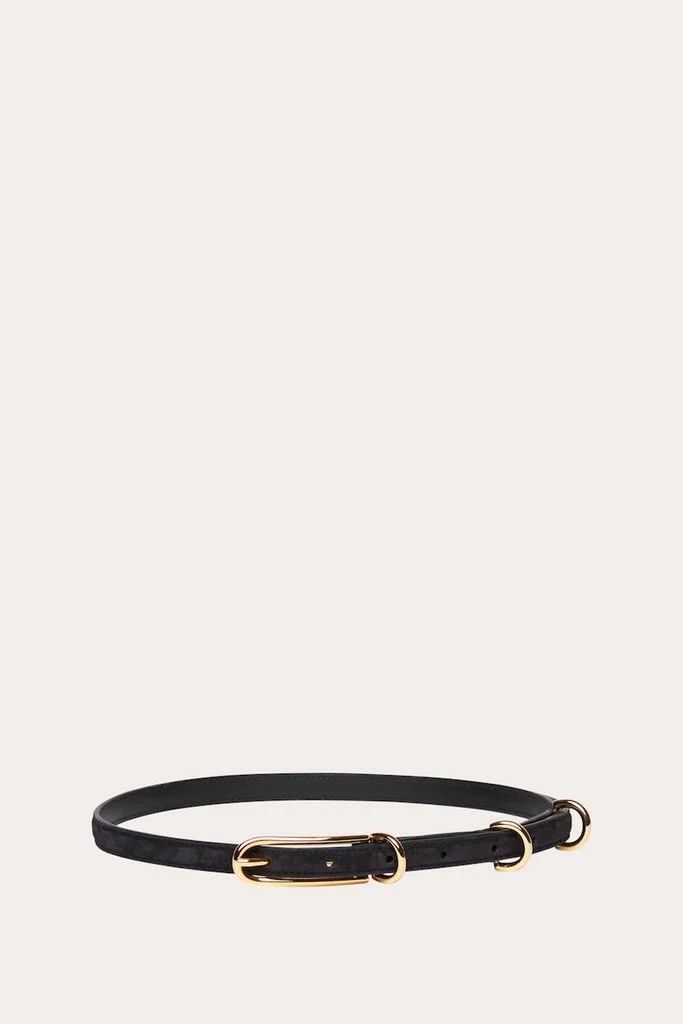 THREE KEEPERS BELT BLACK SUEDE - 1
