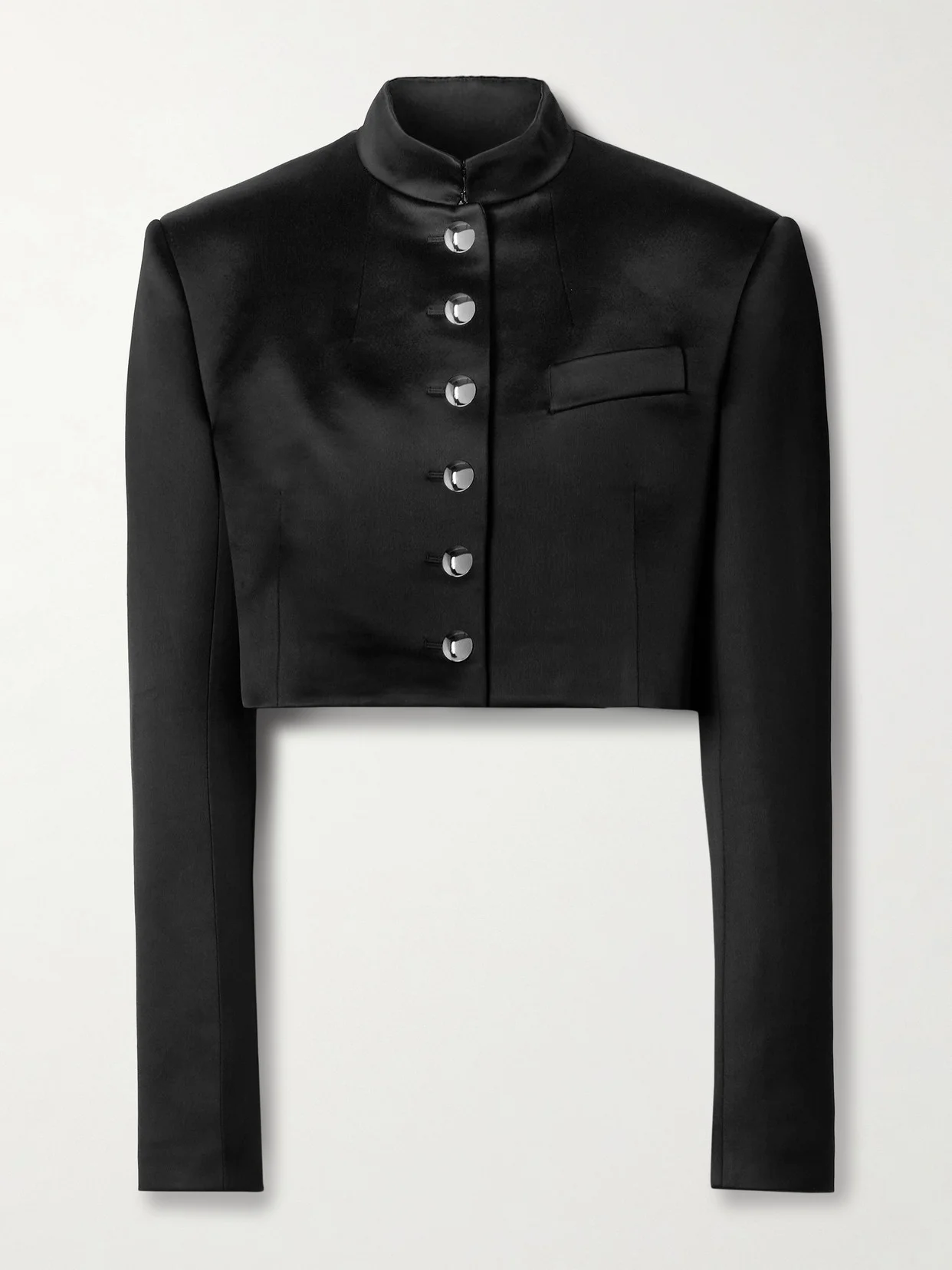 Samuelson Cropped Duchesse-satin Jacket - 1