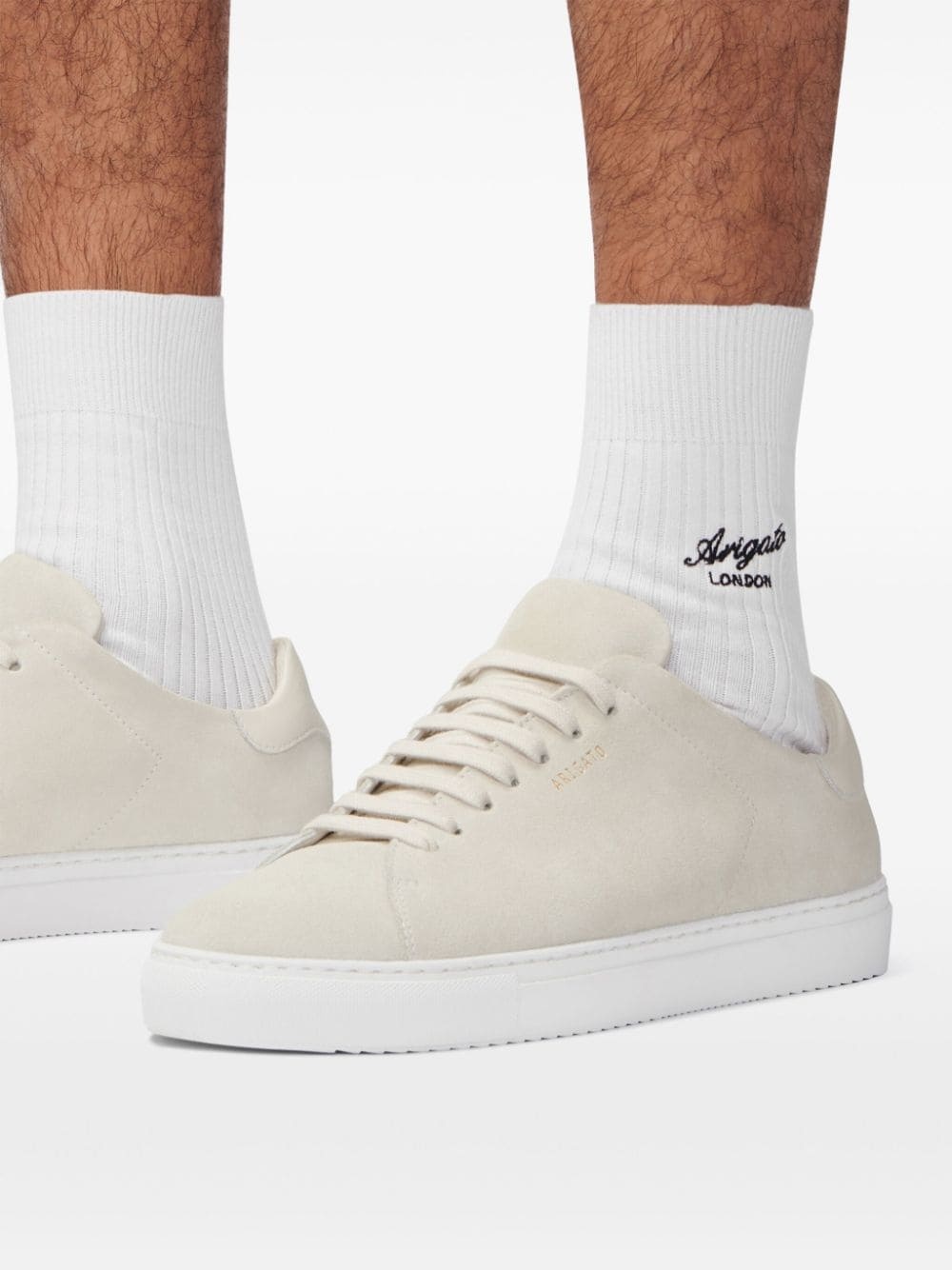 logo-print suede sneakers - 6