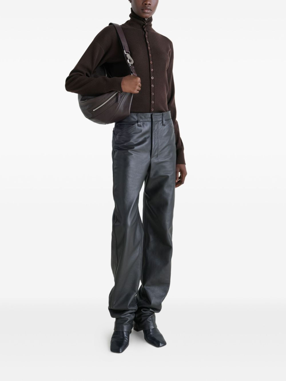 high-neck cardigan - 2